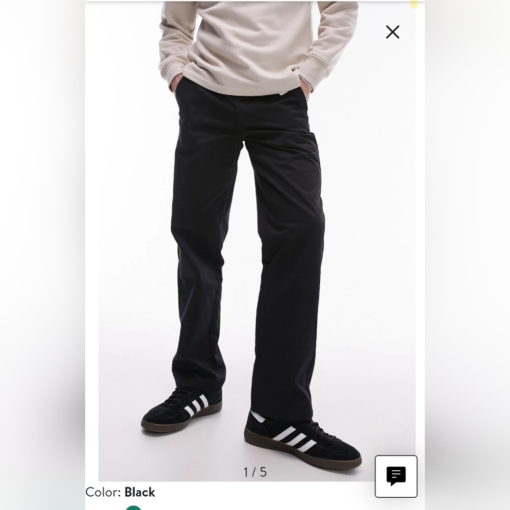 Topman Relaxed Fit Straight Leg Pants